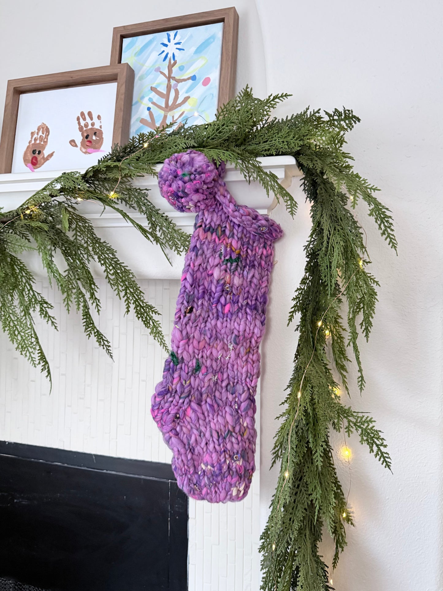 Heirloom Knit Christmas Stocking | Ready to Ship Luxury Handmade Stocking – Winterberry