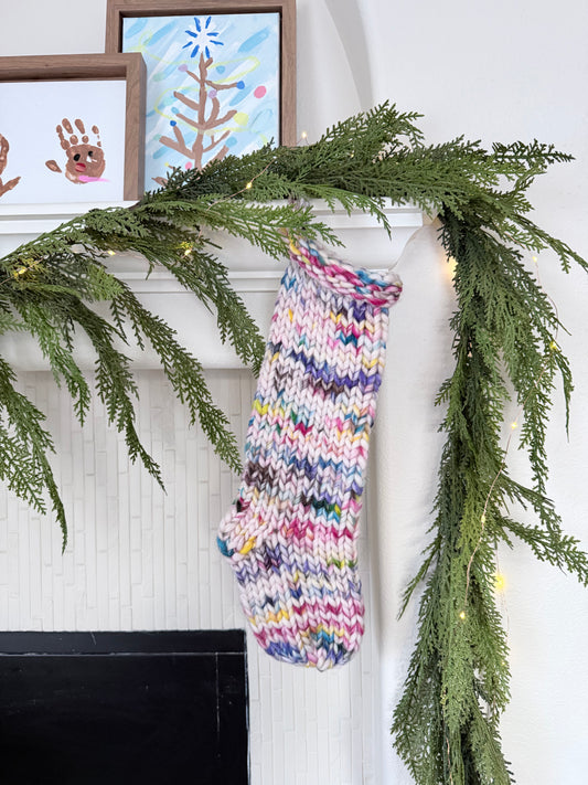 Heirloom Knit Christmas Stocking | Ready to Ship Luxury Handmade Stocking – Sprinkle