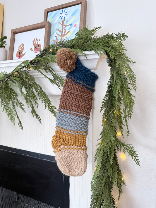 Heirloom Knit Christmas Stocking | Ready to Ship Luxury Handmade Stocking – Kodiak Cove