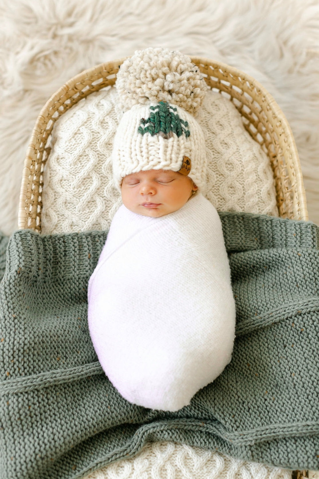 Hand Knit Beanie – Christmas Tree | Pine & Poppy