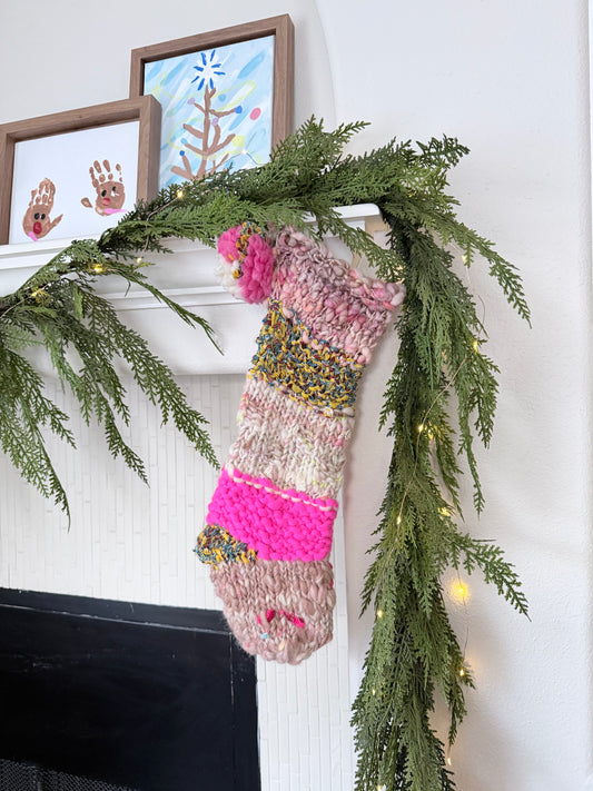 Heirloom Knit Christmas Stocking | Ready to Ship Luxury Handmade Stocking – Frostbite