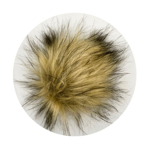 Signature Faux Fur Pom Pom – Golden | Pine & Poppy