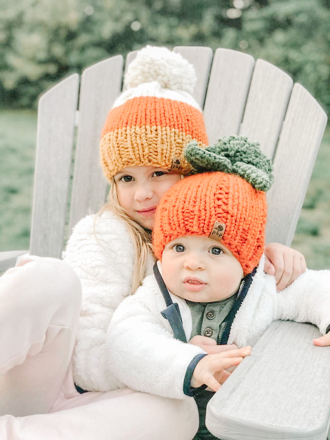 Hand Knit Beanie – Candy Corn | Pine & Poppy