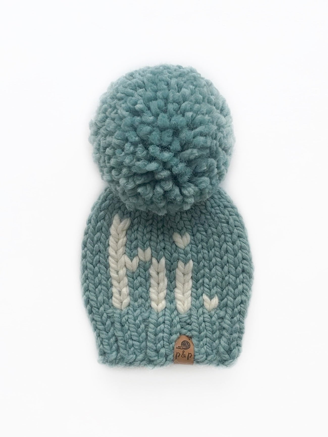 Hand Knit Beanie – "Hi" Hats| Pine & Poppy