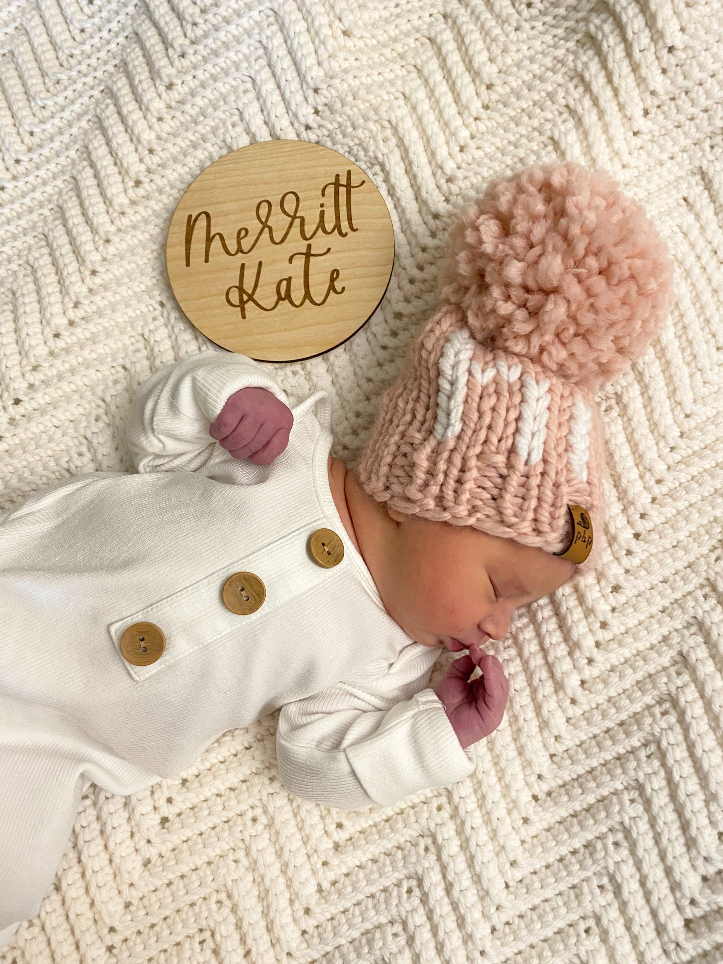 Hand Knit Beanie – "Hi" Hats| Pine & Poppy