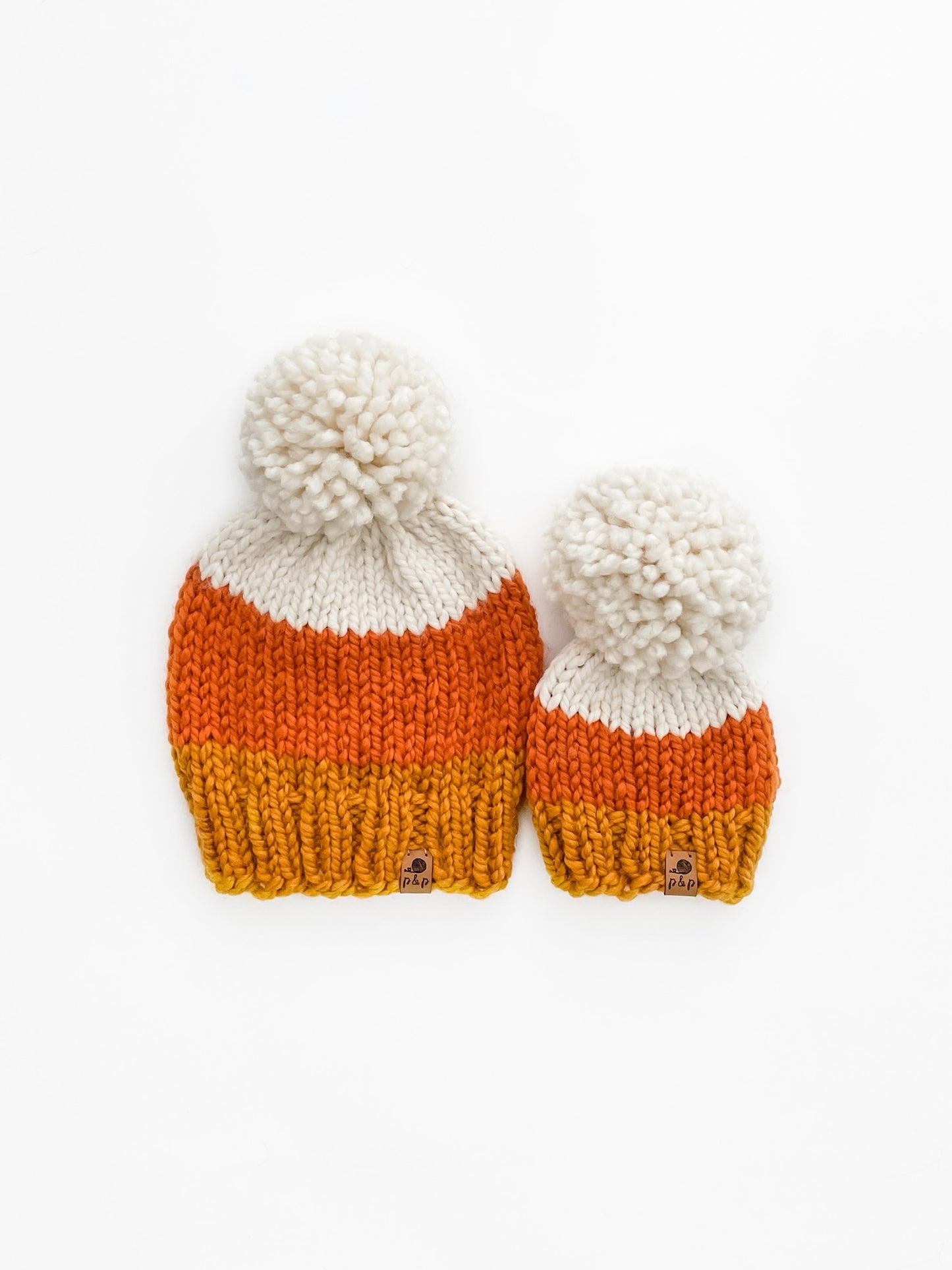 Hand Knit Beanie – Candy Corn | Pine & Poppy