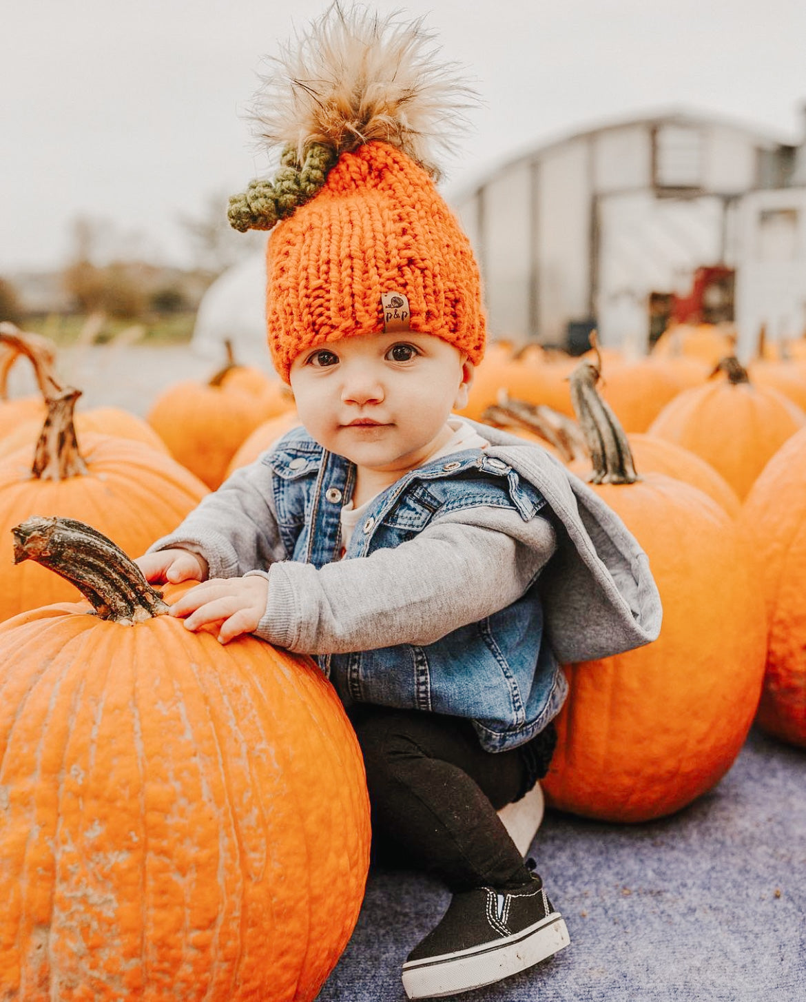 Hand Knit Beanie – Pumpkin | Pine & Poppy