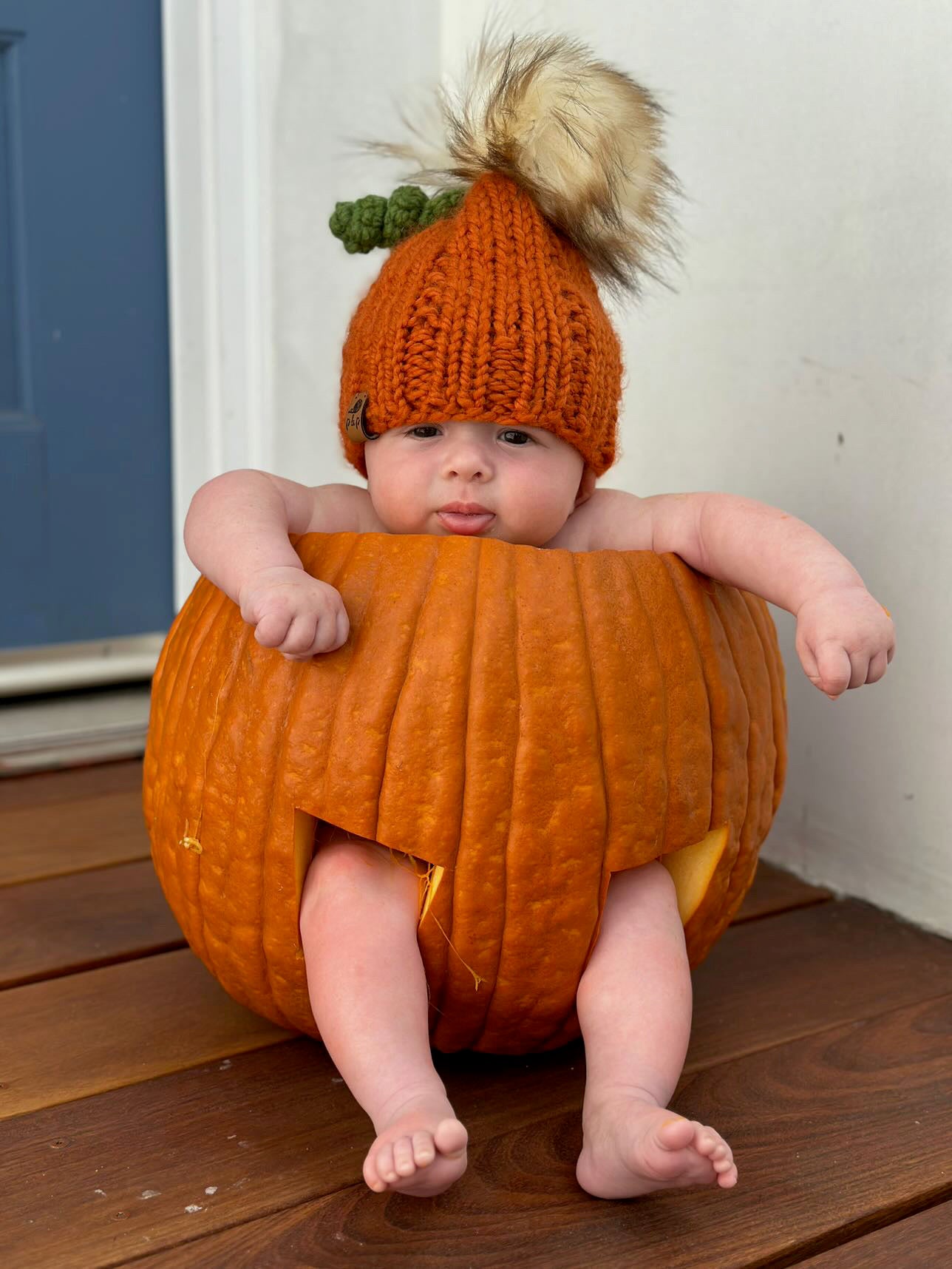 Hand Knit Beanie – Pumpkin | Pine & Poppy