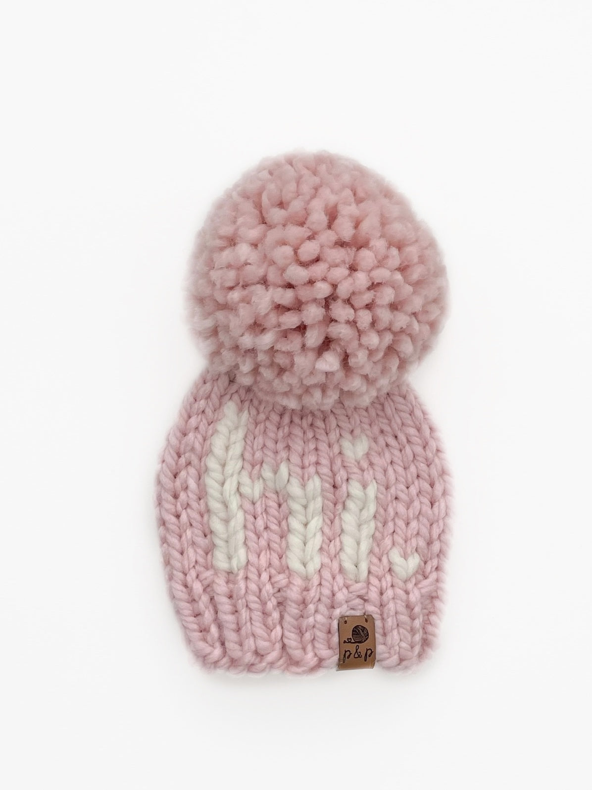 Hand Knit Beanie – "Hi" Hats| Pine & Poppy