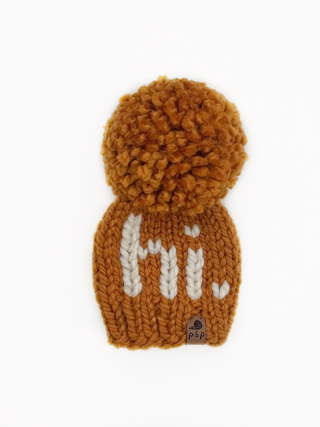 Hand Knit Beanie – "Hi" Hats| Pine & Poppy