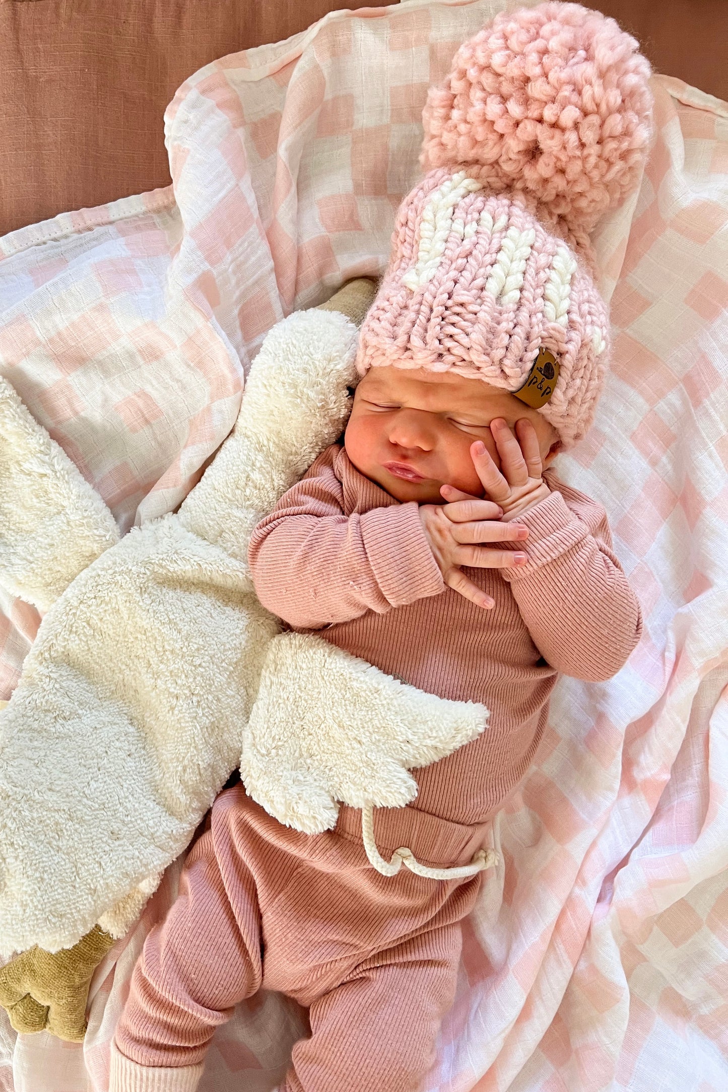 Hand Knit Beanie – "Hi" Hats| Pine & Poppy