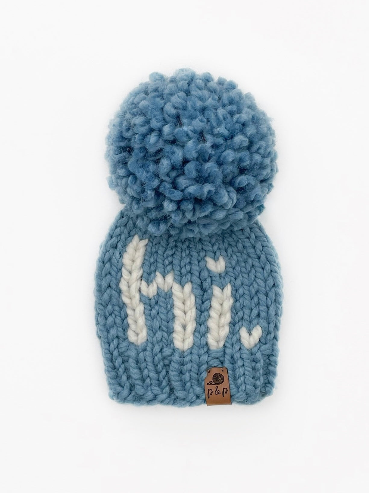 Hand Knit Beanie – "Hi" Hats| Pine & Poppy
