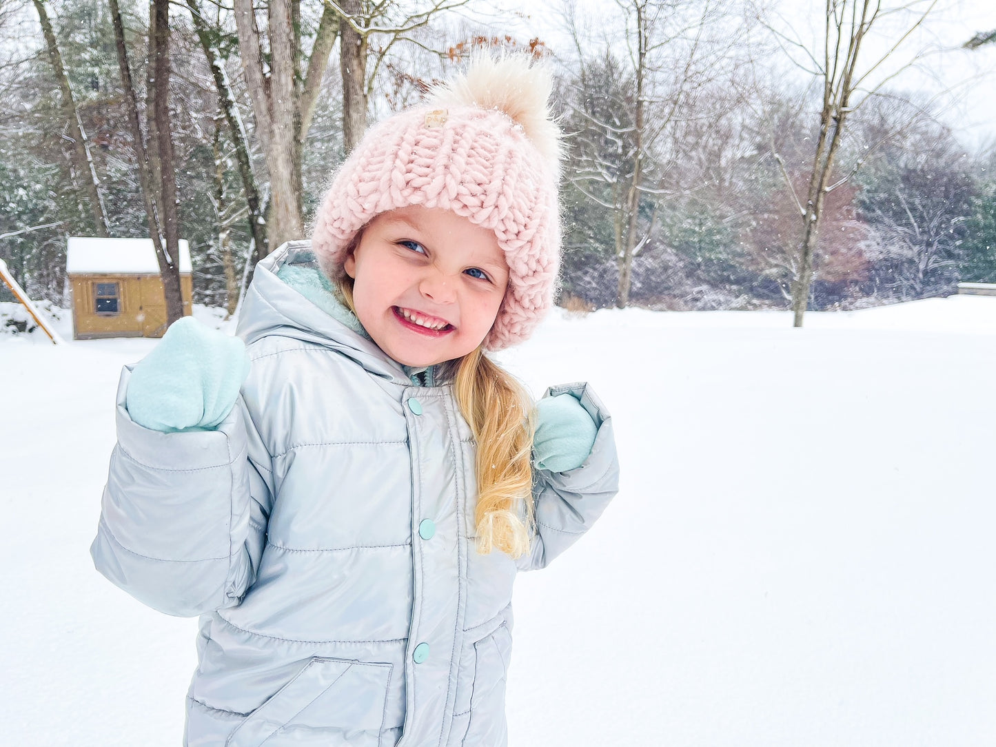 Hand Knit Beanie – Rose Denali | Pine & Poppy