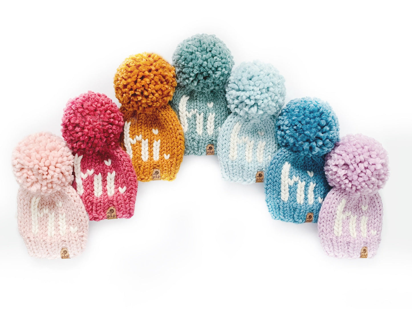 Hand Knit Beanie – "Hi" Hats| Pine & Poppy