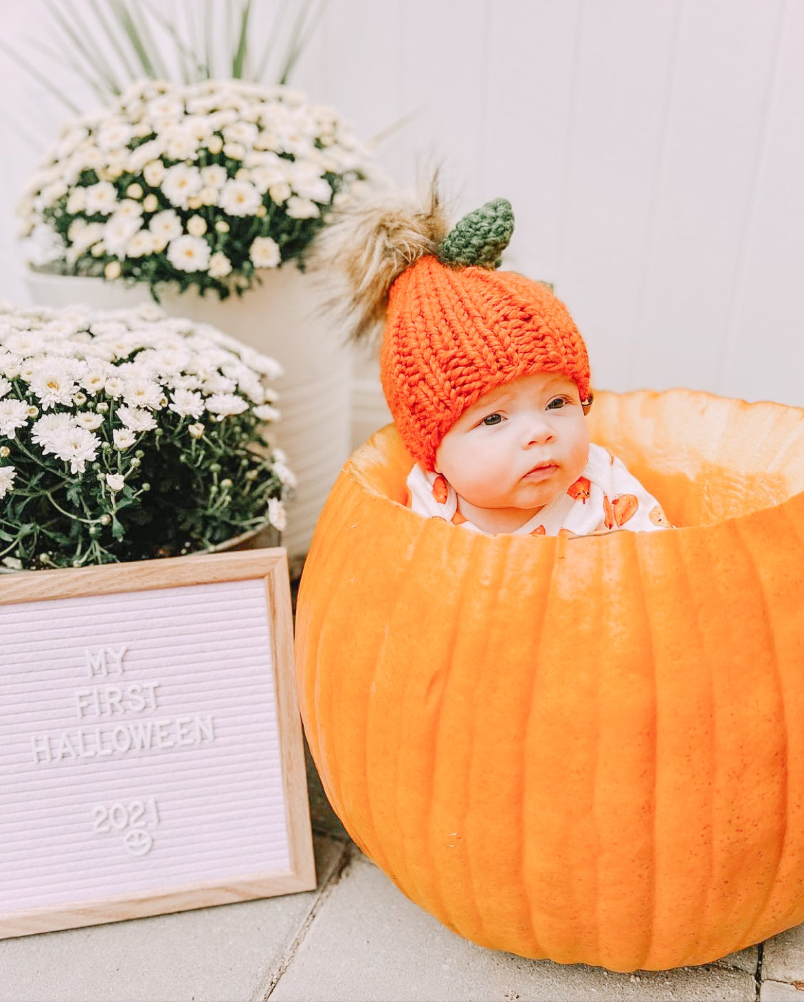 Hand Knit Beanie – Pumpkin | Pine & Poppy
