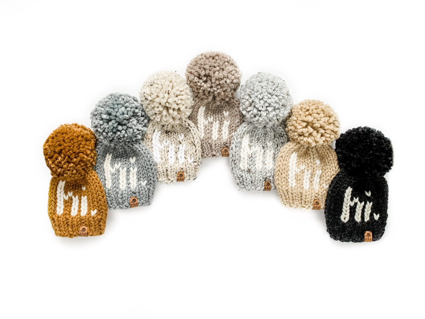 Hand Knit Beanie – "Hi" Hats| Pine & Poppy