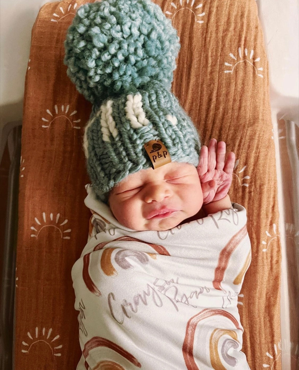 Hand Knit Beanie – "Hi" Hats| Pine & Poppy