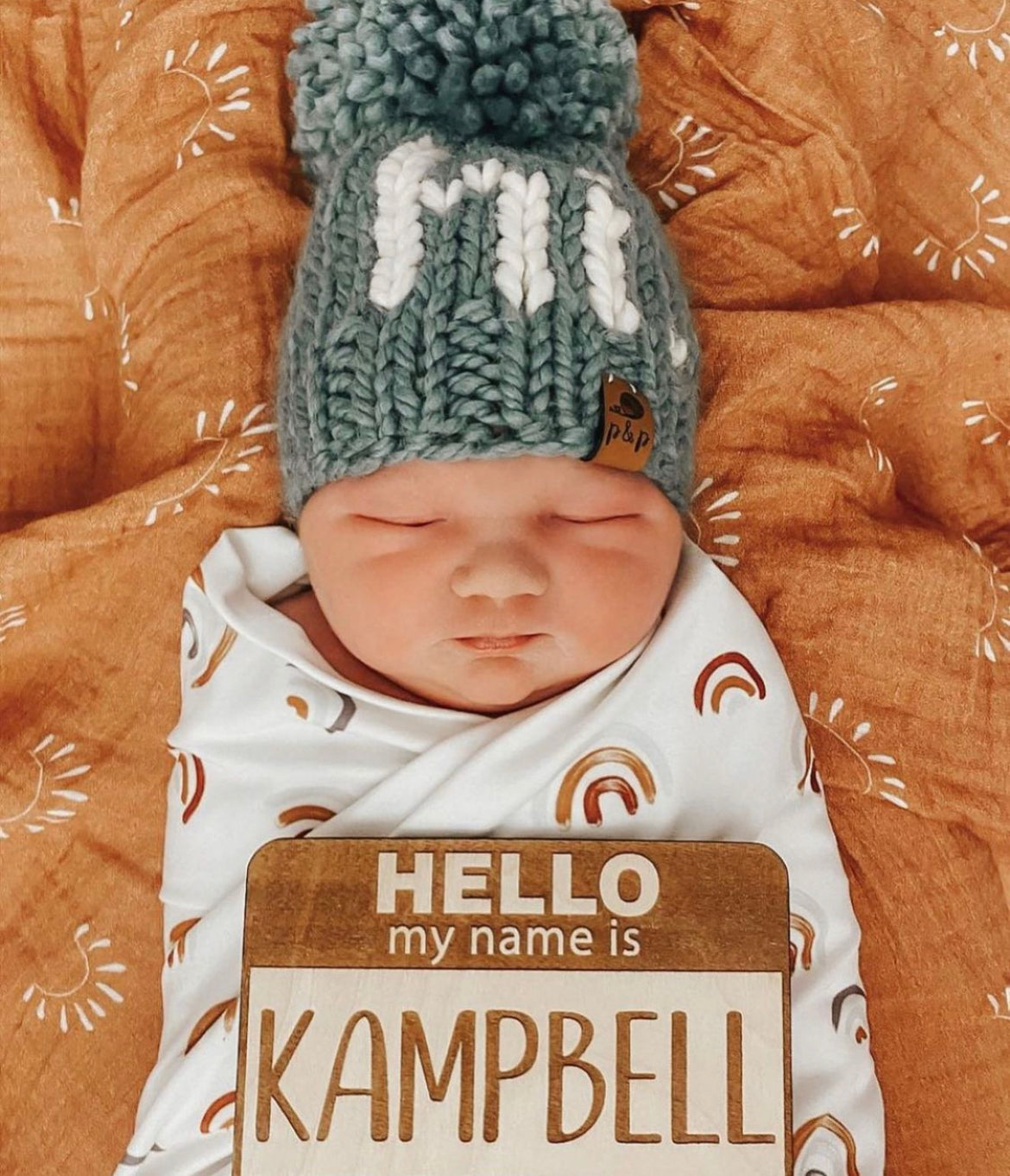 Hand Knit Beanie – "Hi" Hats| Pine & Poppy