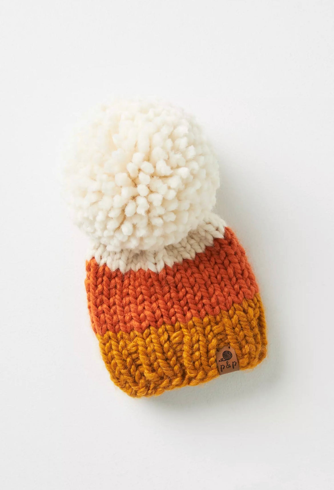 Hand Knit Beanie – Candy Corn | Pine & Poppy