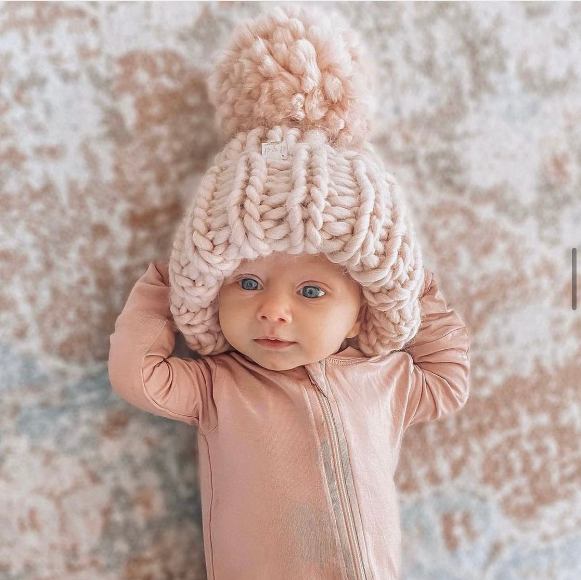 Hand Knit Beanie – Rose Denali | Pine & Poppy