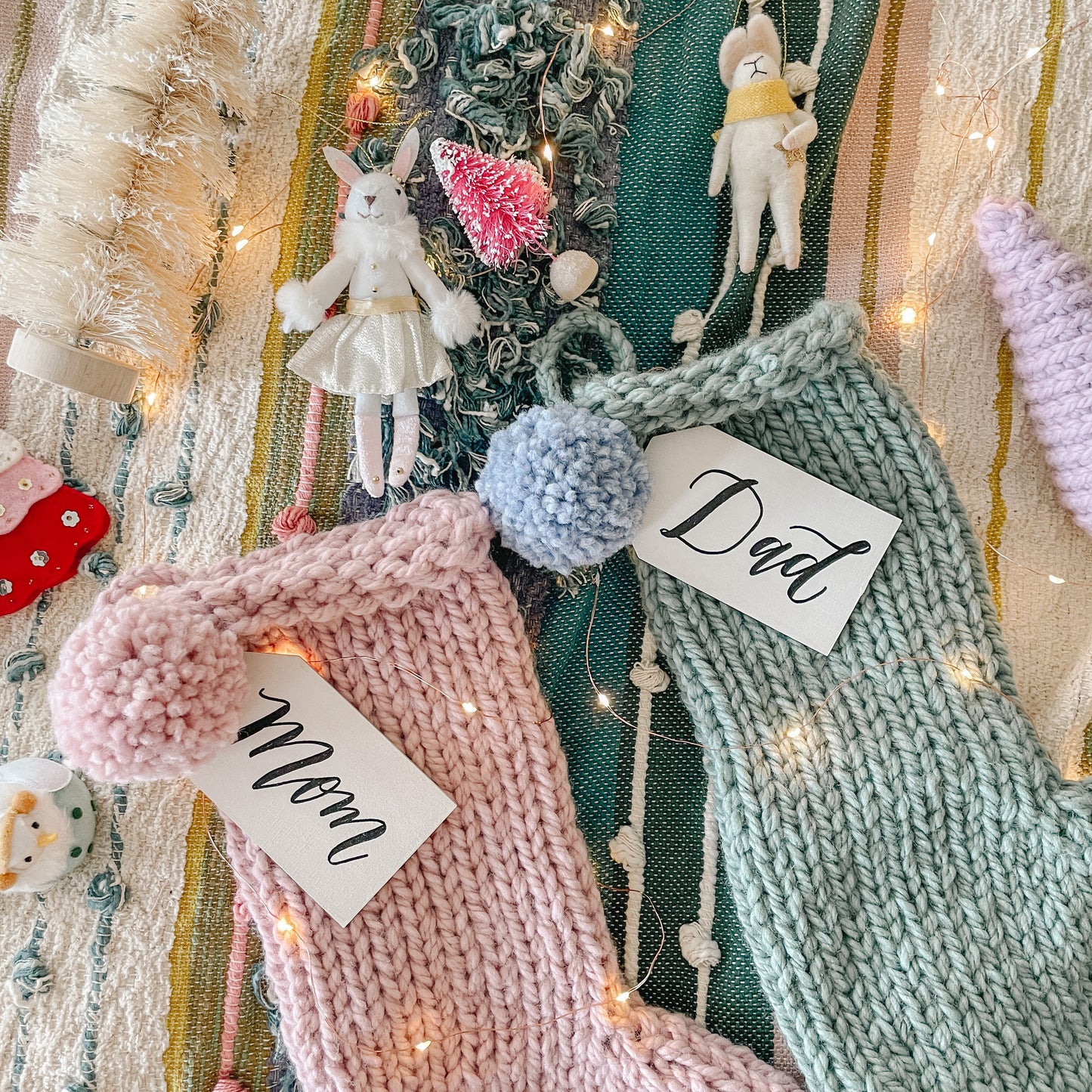Heirloom Knit Christmas Stocking Pattern (Digital Download) | Pine & Poppy