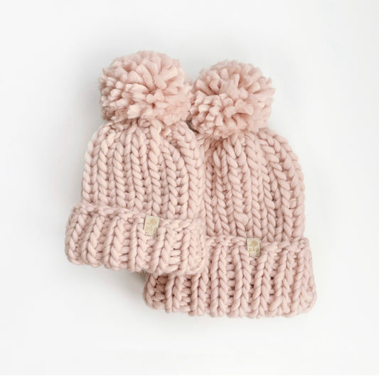 Hand Knit Beanie – Rose Denali | Pine & Poppy