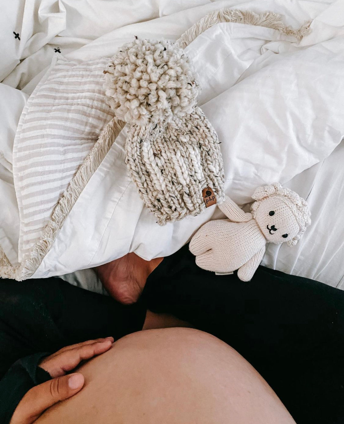 Hand Knit Beanie – "Hi" Hats| Pine & Poppy