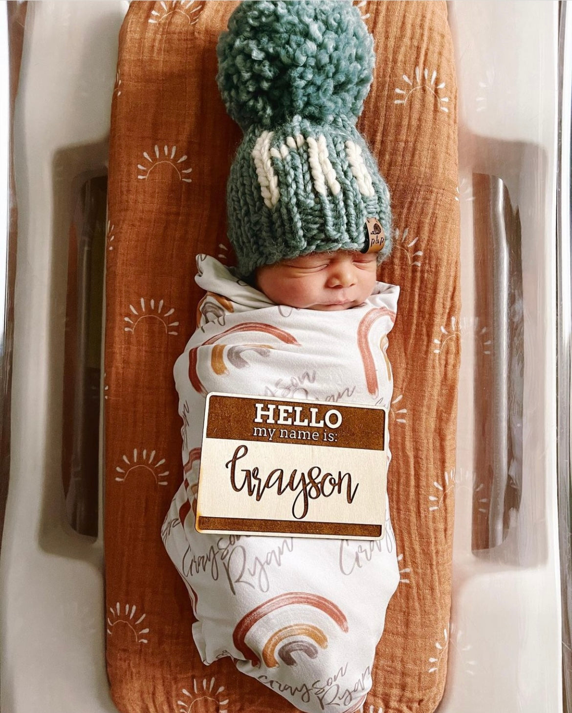 Hand Knit Beanie – "Hi" Hats| Pine & Poppy