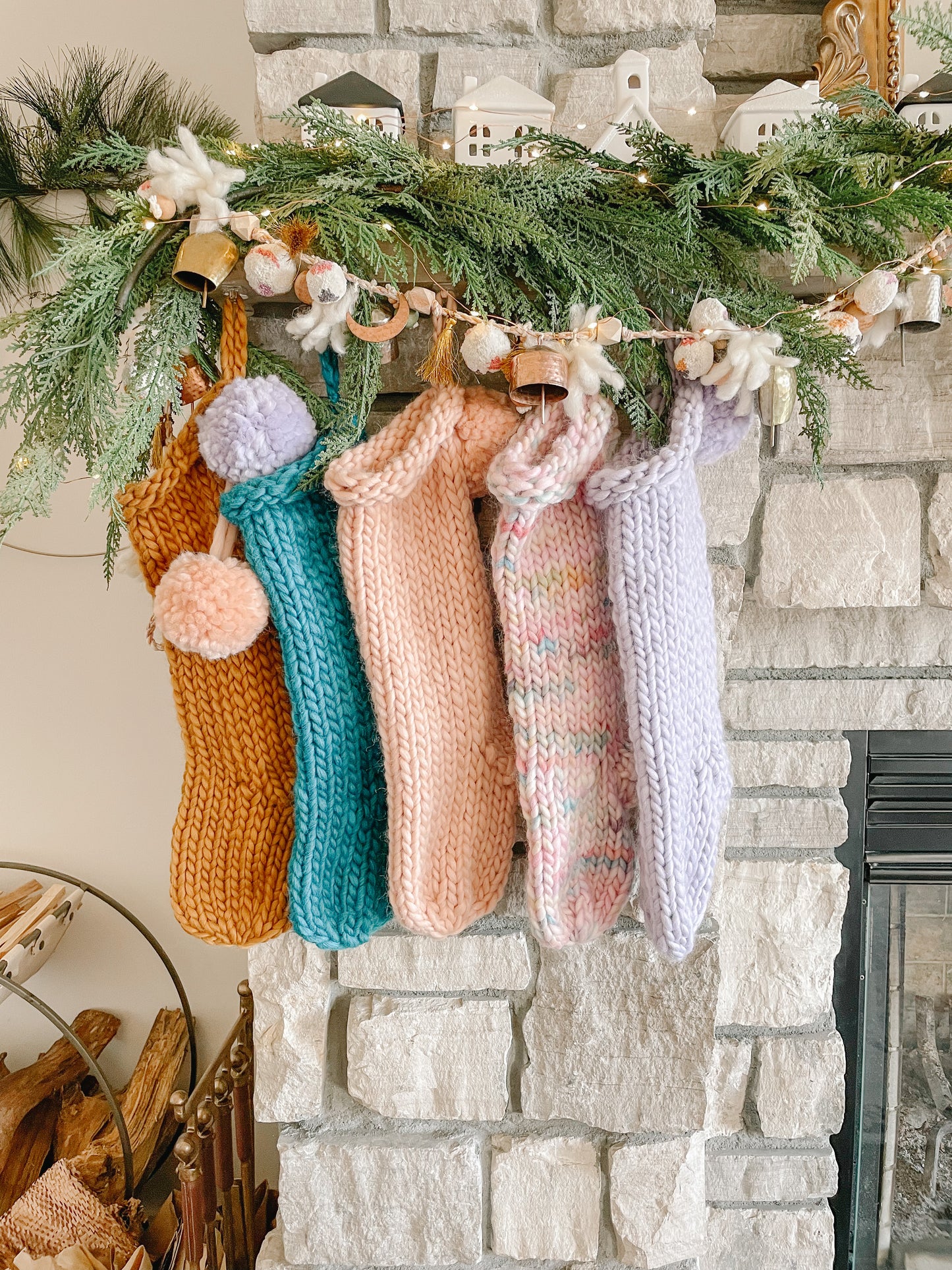 Heirloom Knit Christmas Stocking Pattern (Digital Download) | Pine & Poppy